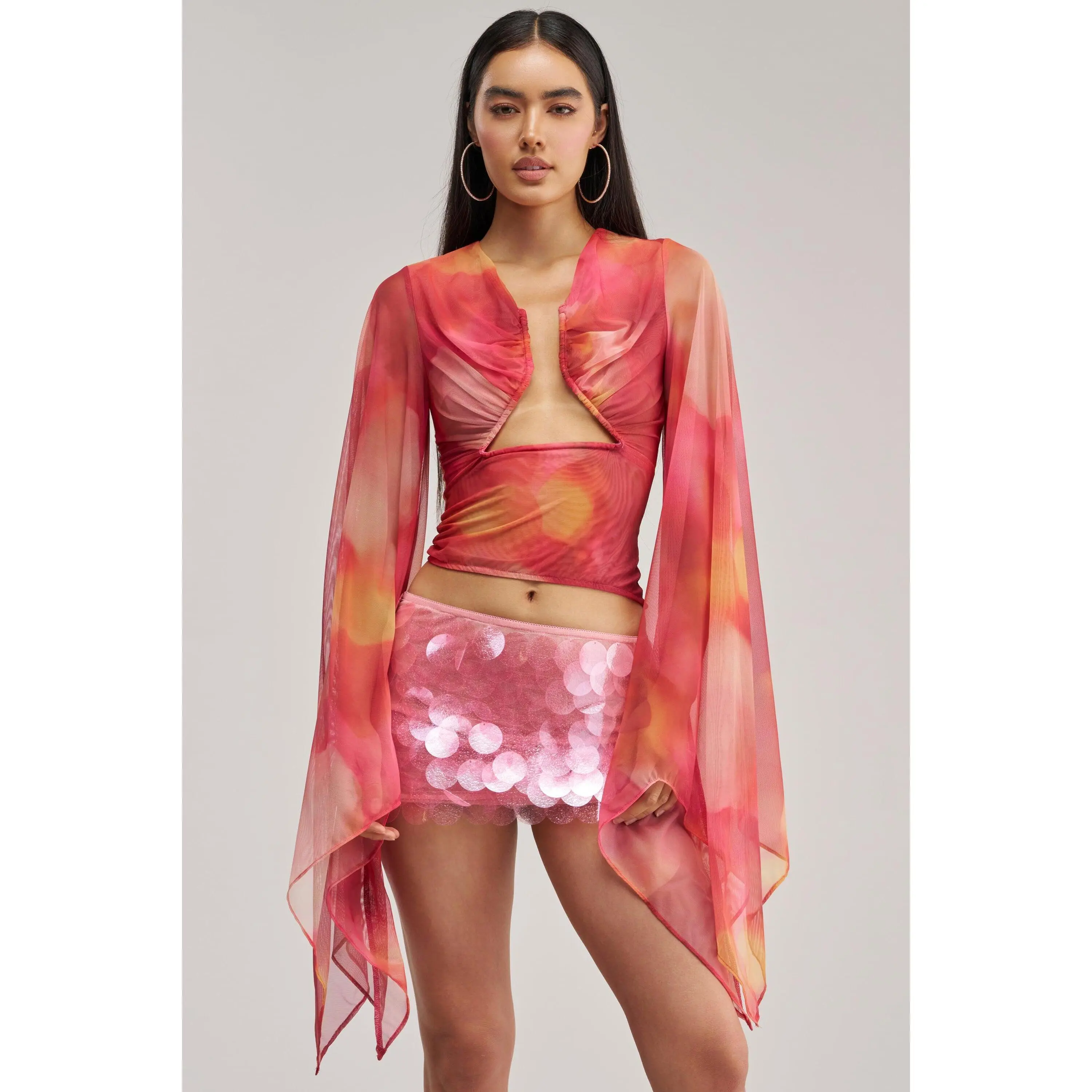 CELESTE CUTOUT DRAPE TOP