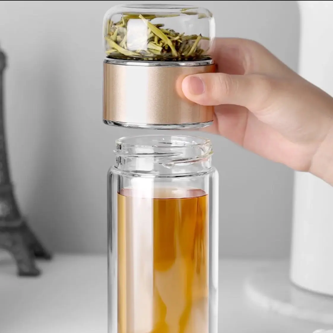 Tea Water Bottle High Borosilicate Glass Drinkware Drink Washable Tumbler Beverage Mug Cup Bottled