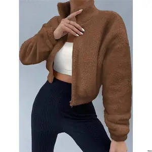 FlirlaDropShoulderZipUpTeddyJacket