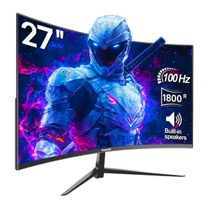 27" Curved Monitor – 100Hz Computer Pc Full HD (1080p),Gaming 1800R Radius, Built-In Speakers, HDMI