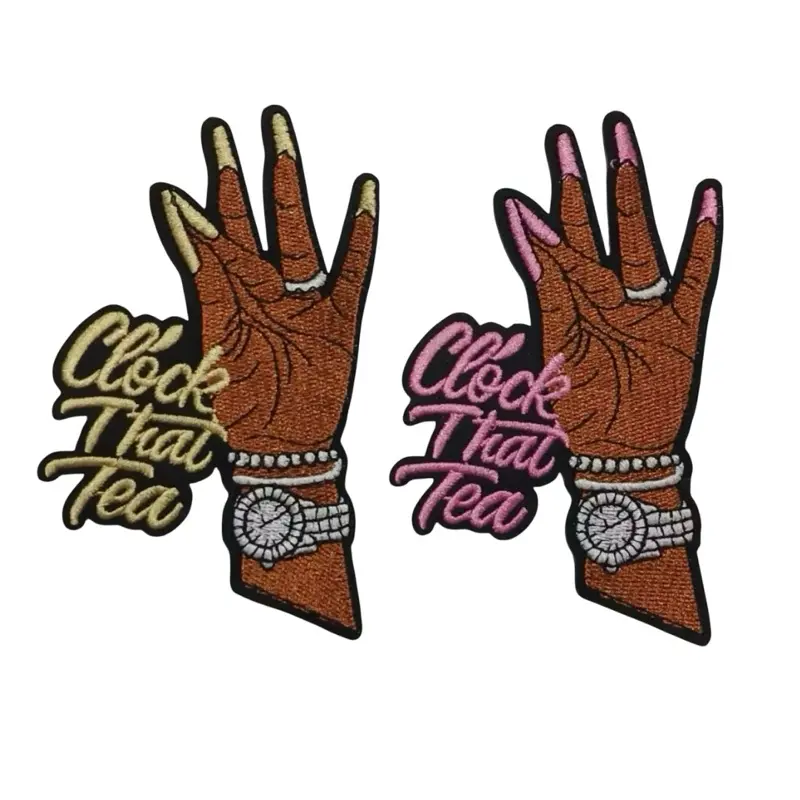 Melanin Clock that tea Iron On Patches for Clothing