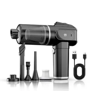 【Super Electric】- Handheld Cleaner, 2-in-1 Suction & Blowing, with 4 Replacement Accessories, Multifunctional Household Cleaner for Kitchen & Car, Cordless Powerful Vacuum, Mattress Stick Surface Portable Fabric Machine home cleaning tool