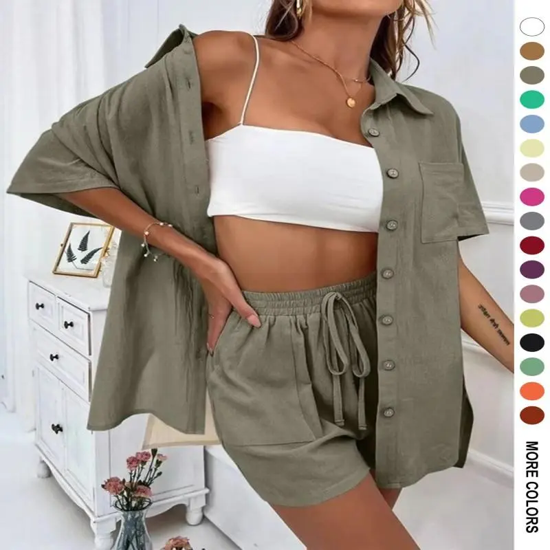 Women's Bestselling Vintage Distressed Cardigan & Shorts Two Piece Matching Set - Fashion Elegant Casual Versatile Ladies Outfit, Premium Comfortable Apparel for Daily Wear, Outing, Lounging, Shopping, Weekend Wear & Gifting