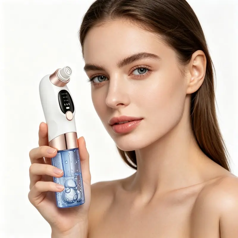 【Electric Blackhead Removal Device】6-head household electric beauty bubble blackhead remover, acne and pore cleaner, whitehead remover, water circulation vacuum suction, USB charging, for facial cleansing and pore care