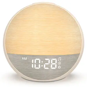 Bugucat Sunrise Alarm Clock & White Noise Machine — Natural Wake-Up Light, Dimmable Night Light & Digital Clock for Bedroom, Multiple Soothing Sleep Sounds, Alarm Clock Design, Adjustable Brightness — Ideal Sleep Aid & Gift for Babies, Kids & Adults