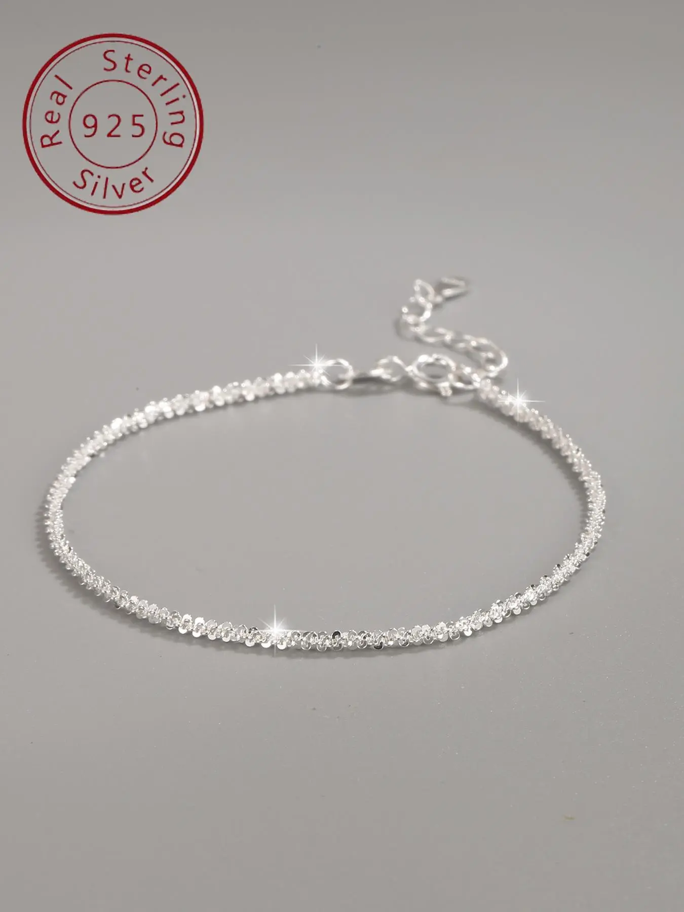 S925 Sterling Silver Glitter Rhinestone Decorated Lobster Closure Bracelet, Fashionable Jewelry Bracelet for Women, Beautiful Bracelets, Trendy Cool Female Accessories for Birthday Gift, Exquisite Bracelet, High Quality Bracelet
