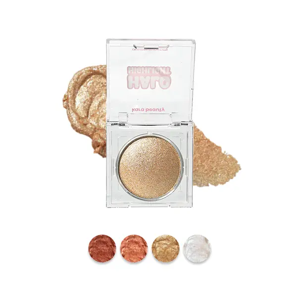 Honey Halo Halo Highlight Cream Glitter Makeup - Lightweight Radiant Bronzer for Contour & Eyelids - 4g Vegan Cruelty-Free Product