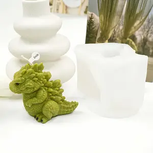 5 Styles 3D Animal Silicone Candle Molds - Cute Godzilla, Sleeping Crocodile, Rhinoceros Dragon & Platypus Molds for DIY Candle, Soap, Resin Crafts & Home Decor Gifts Soap Making Supplies
