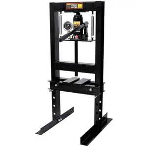 6Ton Bottle Jack Shop Press with Gauge, Bend, Straighten, or Press Parts, Install Bearings, U-Joints, Bushings, Ball Joints, and Pulleys,Black
