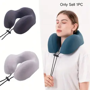 1pc Cervical Pillow, Outdoor Camping U-shaped Pillow, Memory Cotton Travel Storage Neck Pillow, Office Nap Pillow