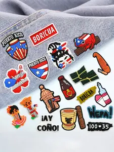 10pcs/10pcs/22pcs, Soft Plastic, Puerto Rico Flag PVC Shoe Charms, Shoe Decoration, Cute Frog Flower Lighthouse Pattern DIY Shoe Accessories For Party Holiday Gift, Puerto Rico Themed Shoe Charms