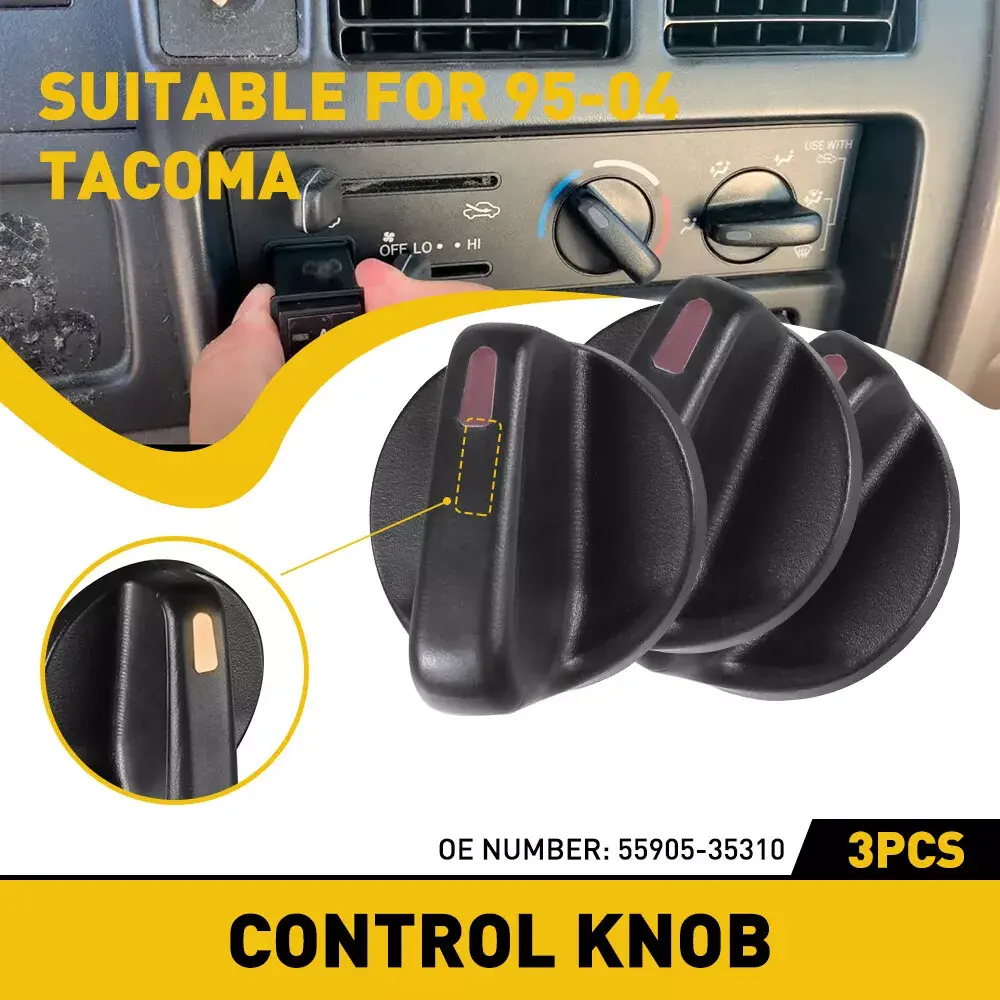 3pcs AC Climate Control Knob Switch 55905-35310 for Toyota Tacoma 1995-2004 NEW