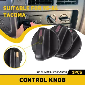 3pcs AC Climate Control Knob Switch 55905-35310 for Toyota Tacoma 1995-2004 NEW