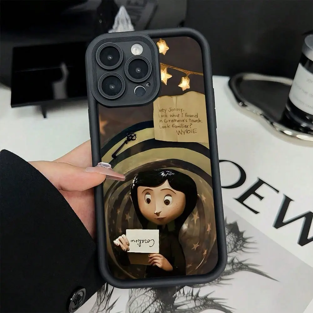 This trendy cartoon-inspired phone case features a unique, eye-shaped staircase design, perfect for girls. It's fun, personalized, and compatible with iPhone 17/16/15/14/13/12/11/X/XS/XS Max/16E/12/13 Mini. It's the perfect Christmas gift for friends, Cov