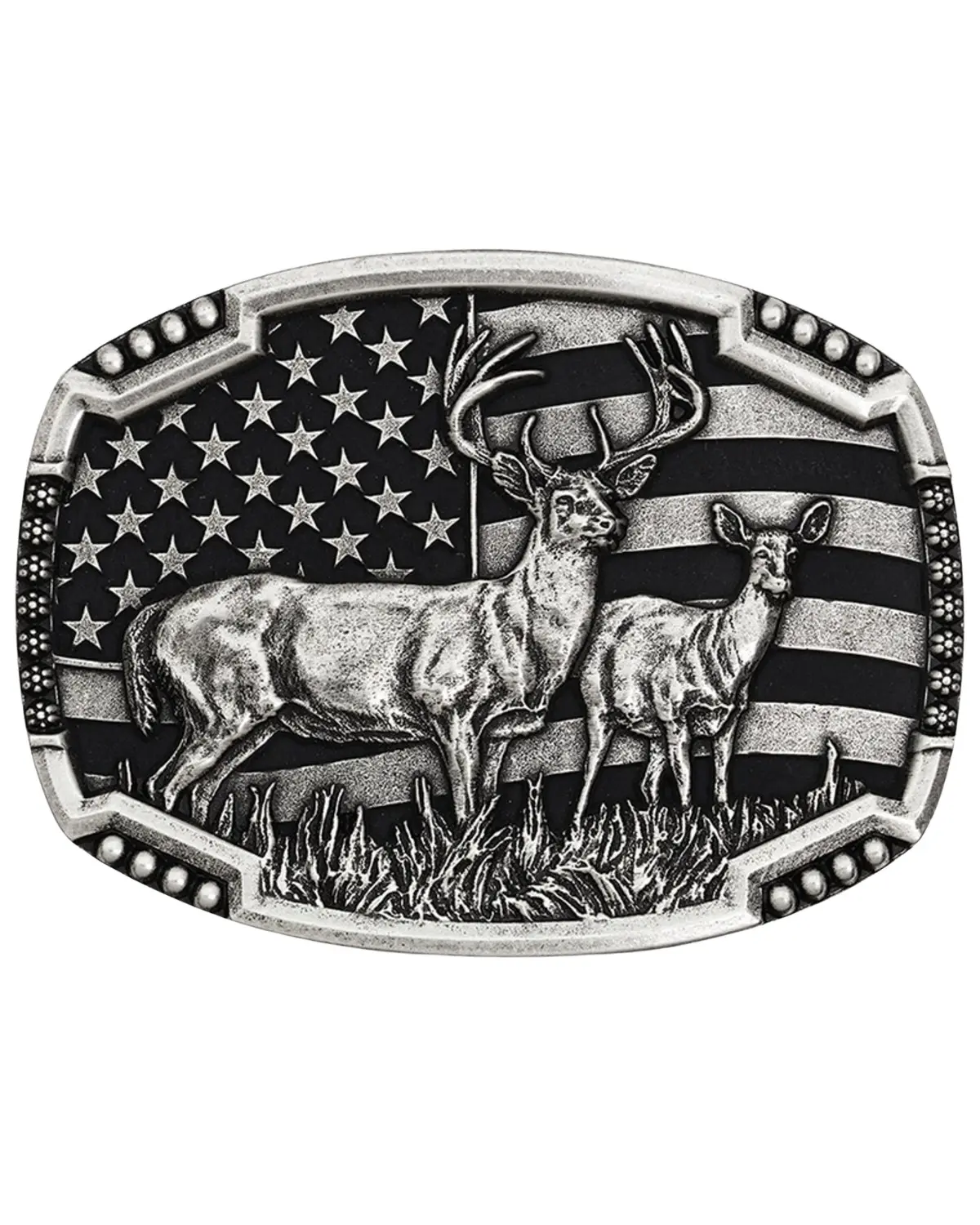 Montana Silversmiths Men's Men'S Matched Pair Deer Belt Buckle - A785s