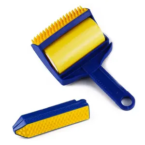 2-in-1 Portable Washable Lint Roller – Reusable Sticky Pet Hair Remover for Clothes, Sofa, Car, Carpet & More