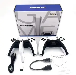 Wireless Retro Game Console , 40000+ Games Retro Gaming Console , Retro Game Stick , Plug & Play Video TV Retro Game Stick , Built-in 64G , 9 Emulators , Premium Gaming Dual Controllers (M15-128G) rechargeable handle