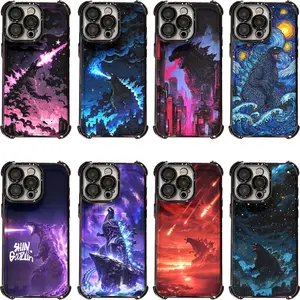 Stylish Godzilla Art Phone Case for iPhone 17 Pro Max Air 16 Pro 15 14 Plus 13 12 11 Anti-Scratch Protective Case, Great Gift for Teens