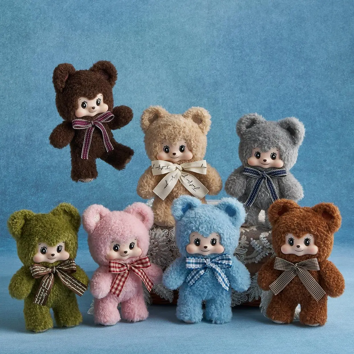 [Buy 3 Get 1 Free] Rumi Pezzy Bear Handmade Plush Blind Box - Stuffed Animals, Teddy, Rumi Toy, Plush Toy, Blind Bags, Collectibles with Secret Edition