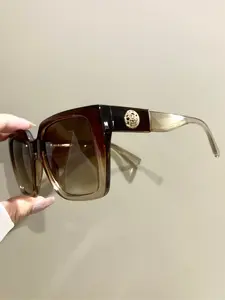 Large Frames Square Browline Glasses, Retro Fashion Simple Eyeglasses, Novelty Frame Decorative Eyeglasses for Men and Women