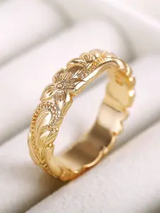 1 PC Elegant Flower Ring For Women For Valentine's Day Gift Wedding Engagement Anniversary Party Band Jewelry Wedding Promise Rings, Bridal Engagement Ring