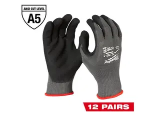 Milwaukee 48-22-8950B Cut Level 5 Nitrile Dipped Gloves - S (12 Pack)