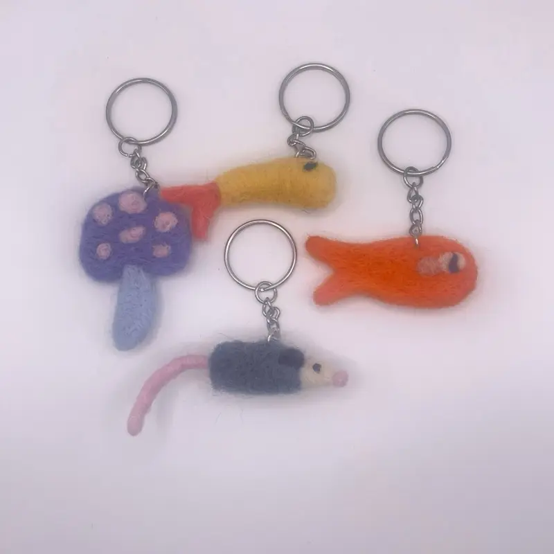 Needle Felted Keychains