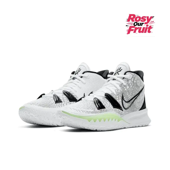 White Gray Speckled Woven Mesh Mid Basketball Sneakers Gloss Black 3D Lace Straps Pale Neon Green Serrated Traction Outsole Minimal Black White Heel Trim Light Integrated Cushioned Non Slip Sole Unisex Court Daily Training Shoes