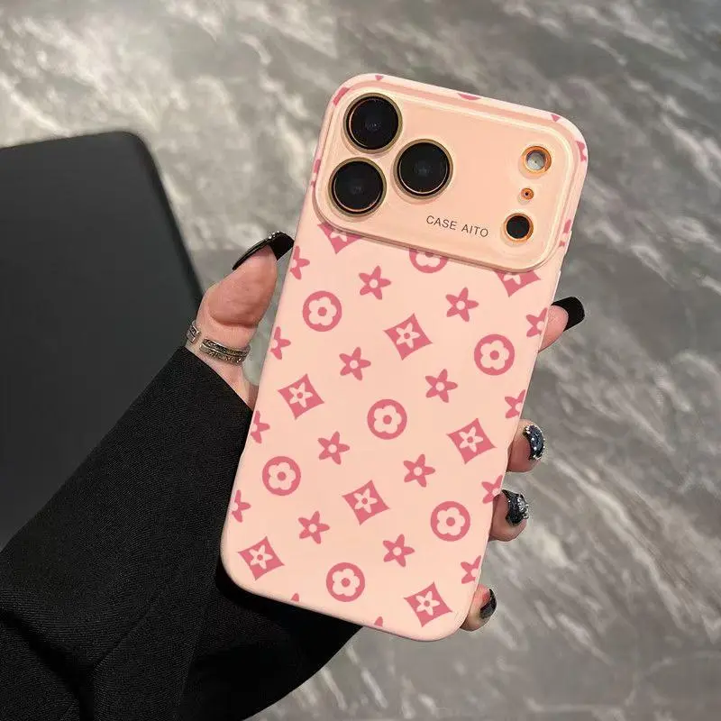 Summerwins Retro-Print Dopamine-Style Solid Color TPU Smartphone Case - Skin-Friendly Handheld Devices Protector, Shockproof Drop-Resistant Phone Accessory, Full-Coverage Lens & Screen Protection for iPhone 12/13/14/15/16/17 (TikTok Shop Back to School)