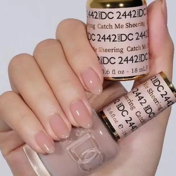 DND DC 2442 CATCH ME SHEERING Gel and Lacquer Duo nail care nail art sheer nude gel color