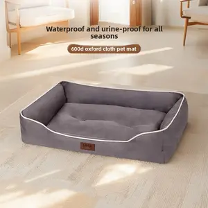 Dog Bed Waterproof Non-Slip Chew-Resistant Square Mat 4 Season Comfort for Pets 600d Oxford Cloth Pet Mat