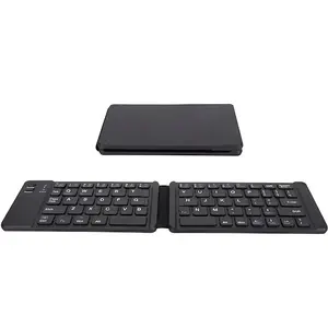 Foldable Wireless Keyboard, Portable Mini Keyboard, Rechargeable Ultra-thin Keyboard Compatible with iOS Android & Windows