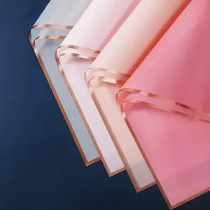 20 Sheets Floral Wrapping Paper and Satin Ribbon - Double-Sided, Rose Golden Border, Folding Flat - Perfect for Bouquet Wrapping, Flower Shop, Wedding, Birthday, DIY Craft, Tissue Paper, Flower Bouquet Supplies - Tools & Hardware.