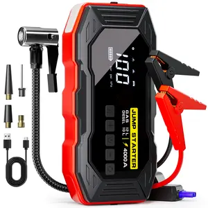 [Voice-Tank] 4in1 Jump Starter with Air Compressor,4000A Portable Car Battery Booster (12 Gas/10L Diesel) with 160PSI Auto-Shutoff Tire Inflator, 12V Supersafe Lithium Jump Box Car Battery Jumper Starter