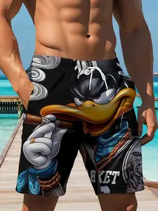 Cool Beach Shorts Personalized 3D Printed Casual Pants for Summer Streets Fashionable Comfortable for Hawaii Vacation in Maldives Minimalist Design Menswear - Man