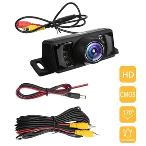 8led Short Iron License Plate Frame Camera, Secure Installation, No Drilling, Night Vision, Universal Car Camera, Abs Material