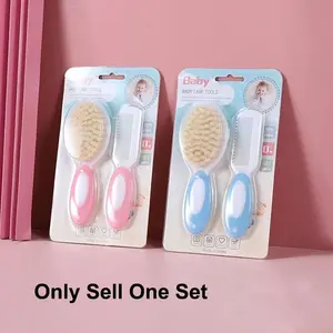 Baby Hair Brush and Comb Set for Cradle Cap Treatment, Soft Bristle Baby Brush & Comb, Massage Baby Care Set, Ideal Grooming Kit for Newborns