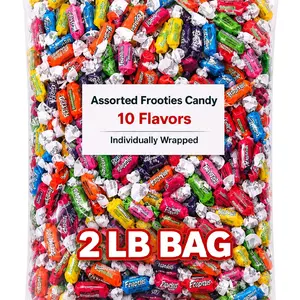 Tootsie Roll Frooties Sweet Food Candy, 2 Lbs. Large Pack - Assorted Flavors, Cherry Gummies, Chewy Strawberry Lemon Treats, Gluten & Peanut Free Snacks for Piñata, Baby Shower