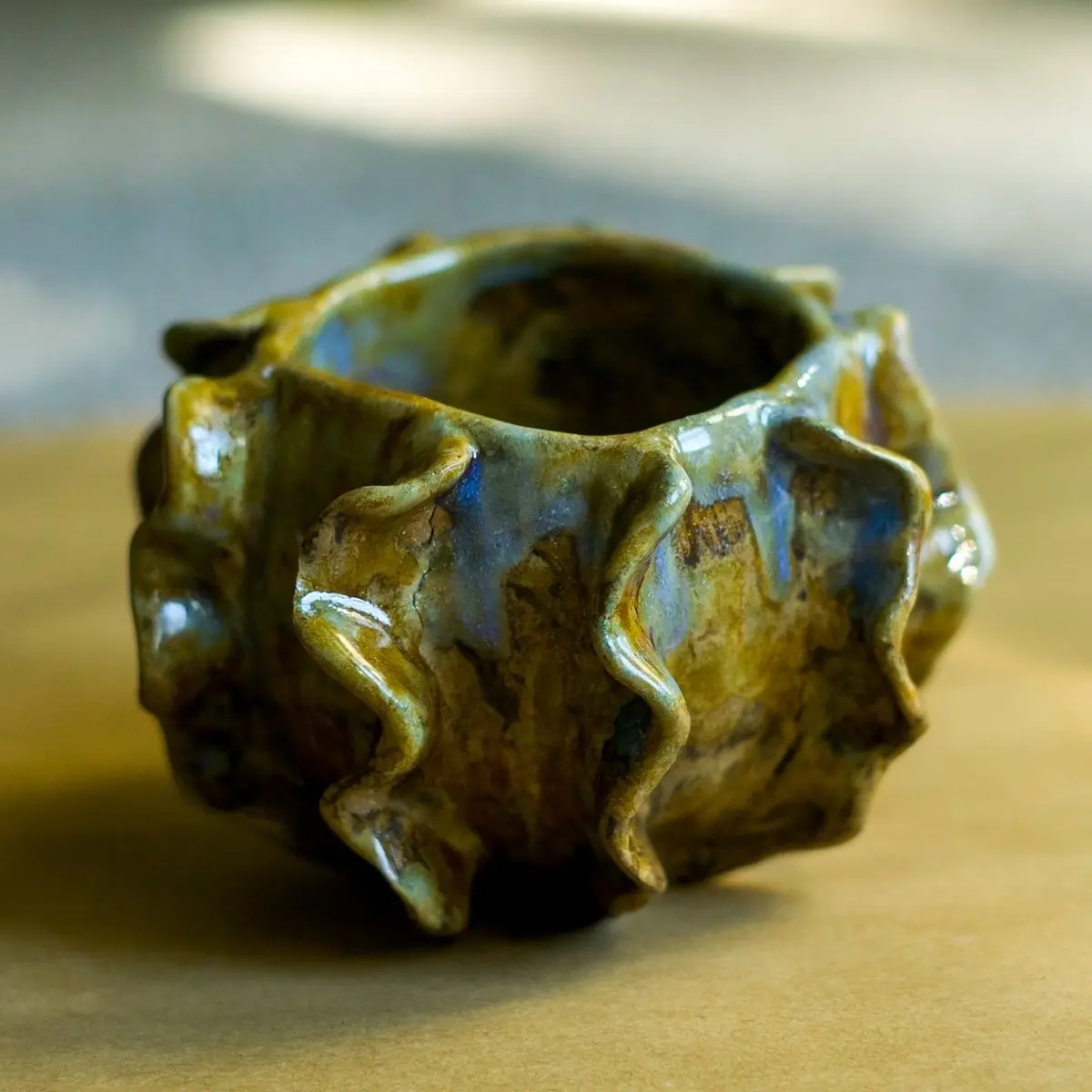 Unique Handcrafted Ceramic Planter - Rustic Boho Japandi Decor for Indoor Plants - Perfect for Cacti and Succulents