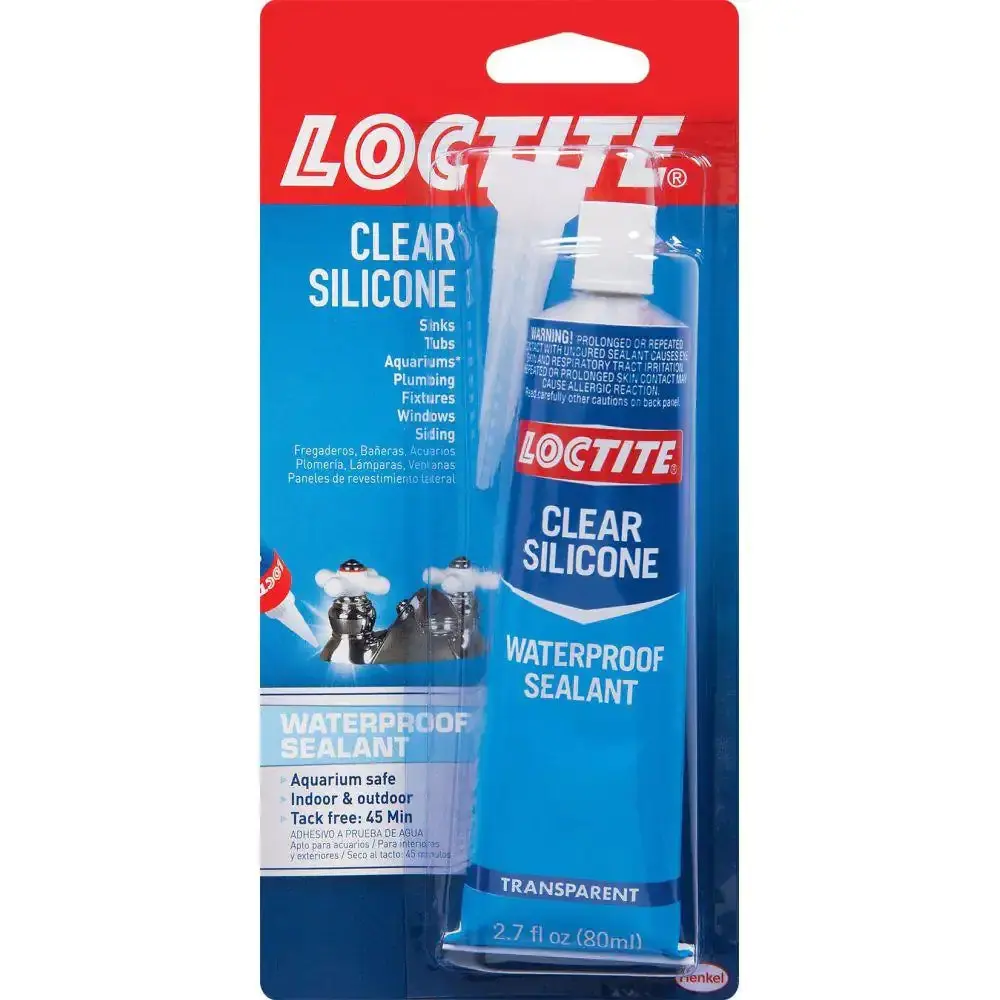Loctite - Clear Silicone 2.7 fl. oz. Waterproof Sealant Loctite - Clear Silicone 2.7 fl. oz. Waterproof Sealant