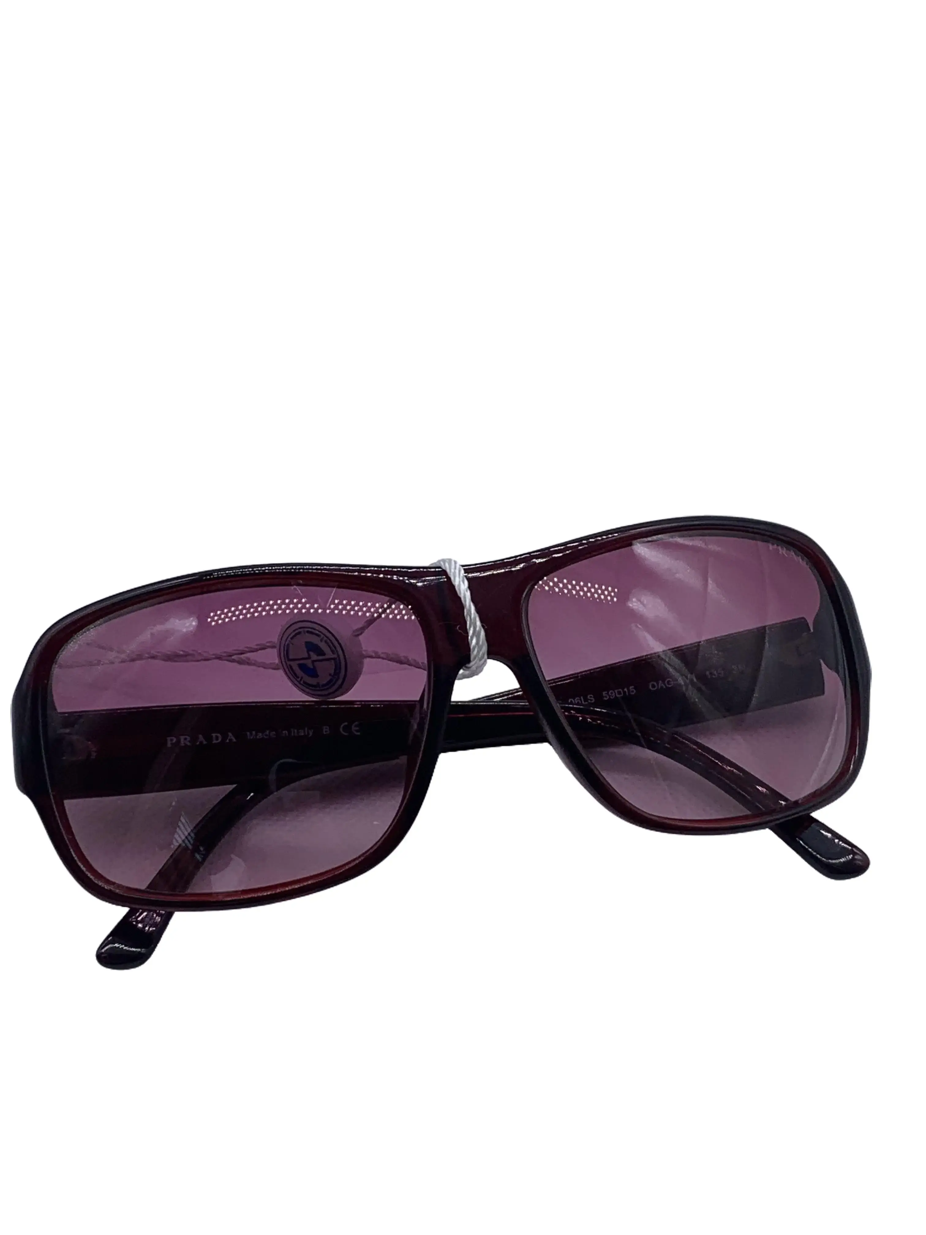 Pre-owned Prada Burgundy Square Gradient Pink Sunglasses/FYAR04323026/3026