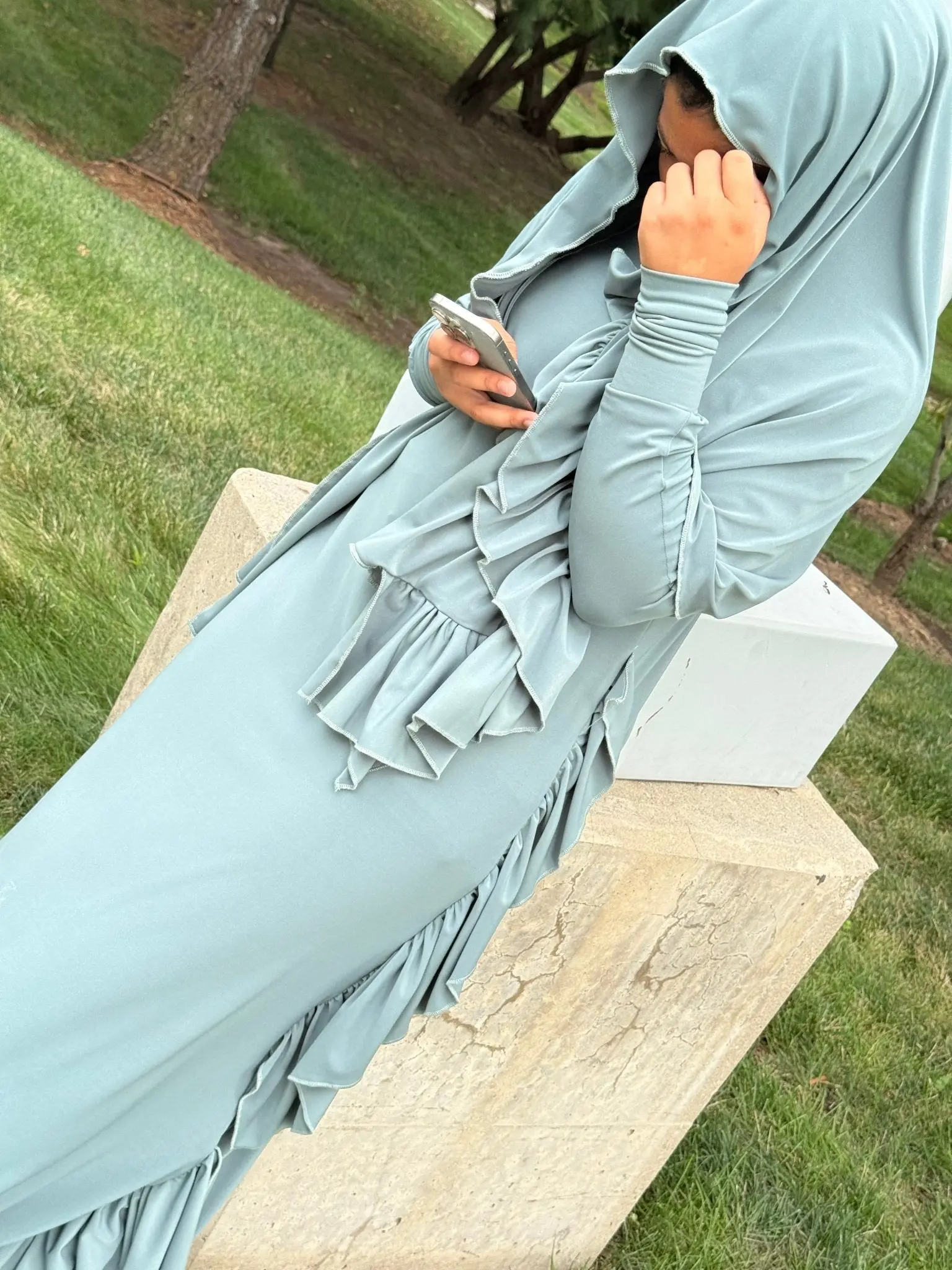 Aaza Marie Ruffle A-line Dress