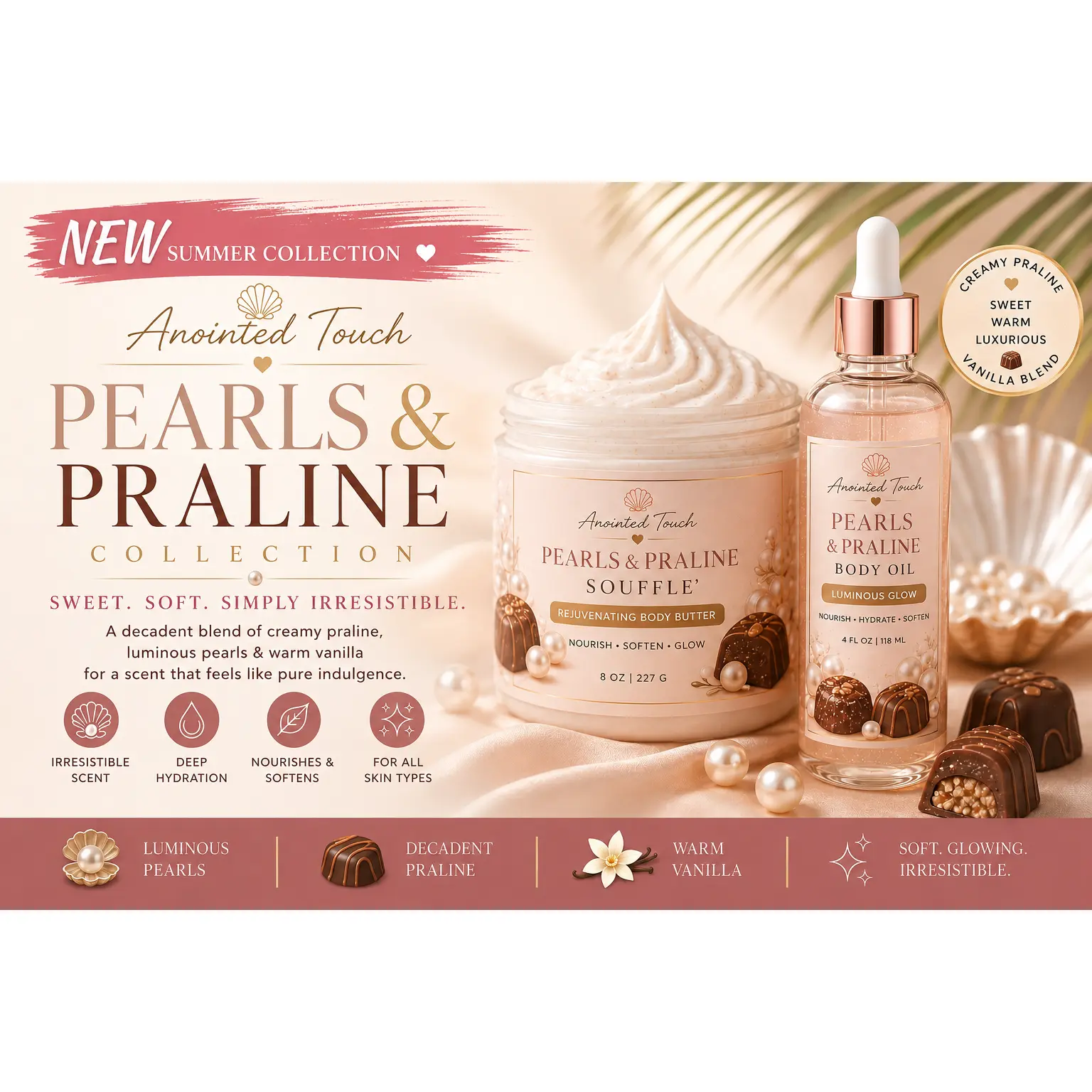 🍯🍐 Pearls & Praline Exfoliating Body Scrub