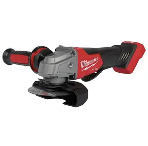 Milwaukee 18V 125mm  RAPID STOP Angle Grinder Kit – Cordless Grinding Tool with One 6.0Ah HIGH OUTPUT Battery + M18 Rapid Charger | 9,000 RPM / Paddle Switch / Tool-Free Guard / Anti-Vibration Handle | Steel Fabrication, Weld Cleaning, Rebar maintenance