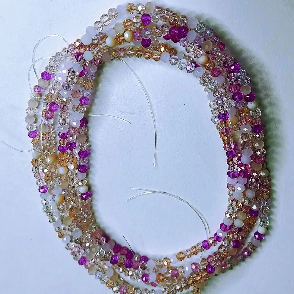 Customized Waistbeads Elastic Removable Body Jewelry with Colorful Beads and Sparkling Design