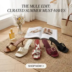 Women's Designer Buckle Slides - Burgundy Cherry Red & Black Sandals - Comfortable Flat Slip On Shoes