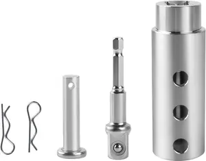 stainless steel trailer jack drill adapter electric drill bit converter easy install for trailer lifting maintenance and outdoor vehicle repair work