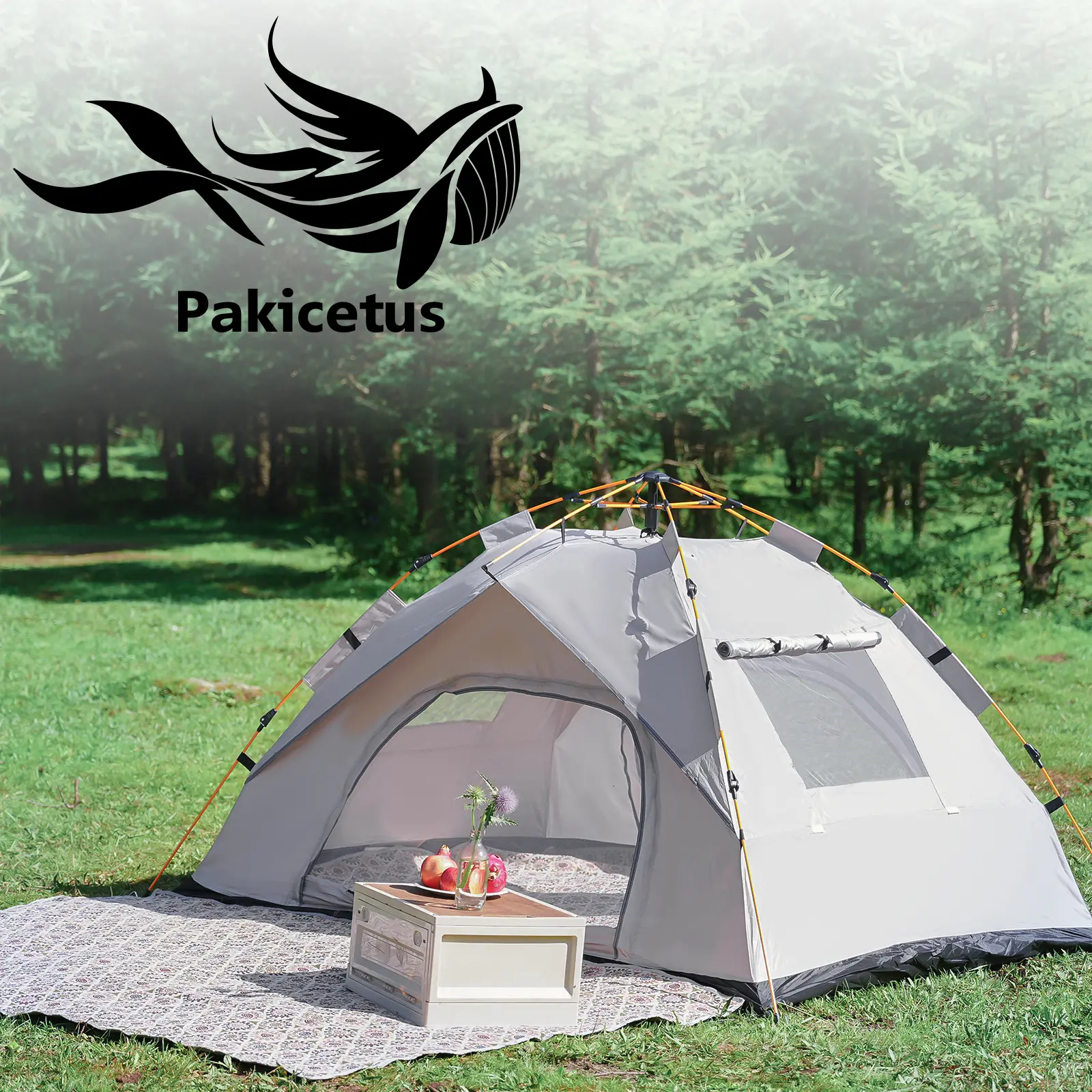 PAKICETUS Automatic Instant Outdoor Camping Tent - Windproof, Sun-Resistant, Waterproof, Portable Fold Out Equipment for Tentcamping, Park Trips, Family Holiday Gift, Instant Tent