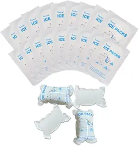 Ice Packs for Shipping Food, Small Cold Packs for Cooler Box Bags, Leakproof Long Lasting Cold Ice Pack for Transport Frozen Food, Auto Water Absorption