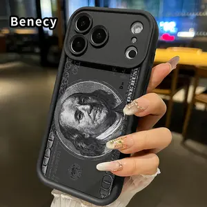 Phone Case for iPhone 17 Pro Max 16 15 14 Plus 13 12 Mini 11 XR X XS Air E  Benjamin's Fortune Note Pattern Full Body Protection Shockproof Soft Silicone Cover Cellphone Protective Casing